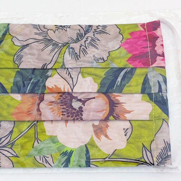 JOHNNY WAS Face Mask Designer Cotton Sateen Face Mask Face Covering - Picture 3 of 6